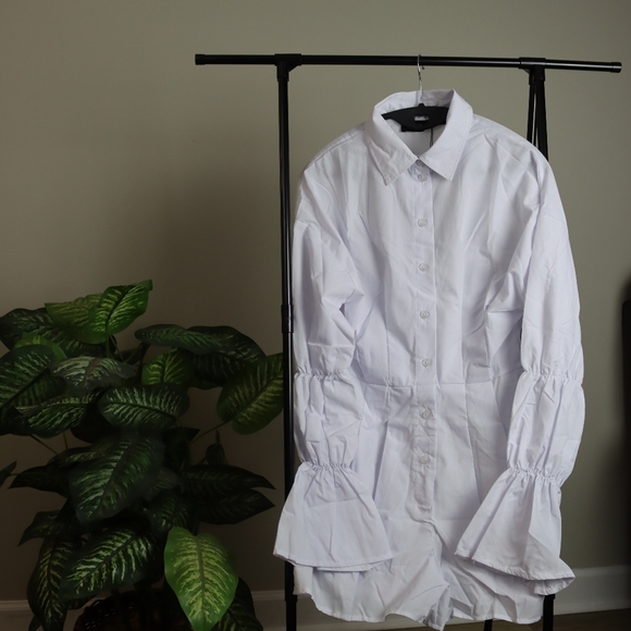 Button Up Shirt Style Romper - Picture 2 of 9